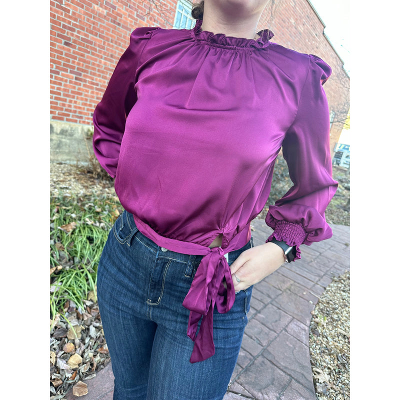 Tie it in a Bow Plum + Top