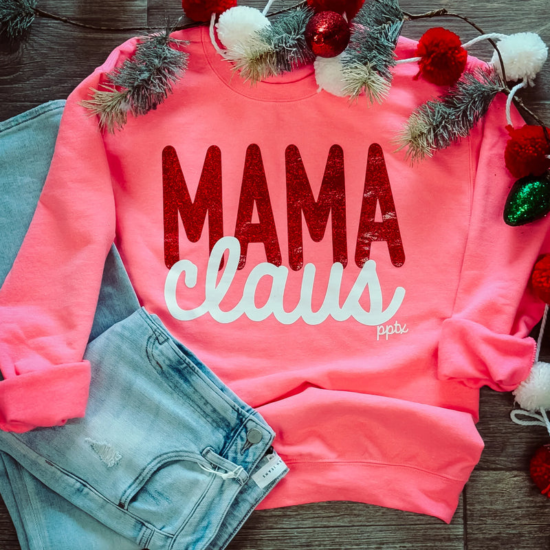 Mama Claus {{Sweatshirt}} Pink