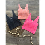 Ribbed Cropped {Padded} + Bralette/Tank Top