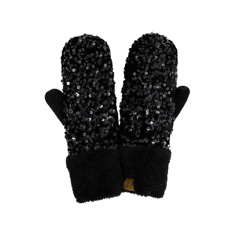 C.C Beanie Mitten Sequin Gloves