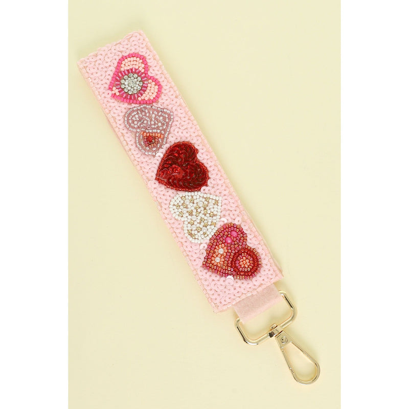 Hearts Beaded + Key Chain