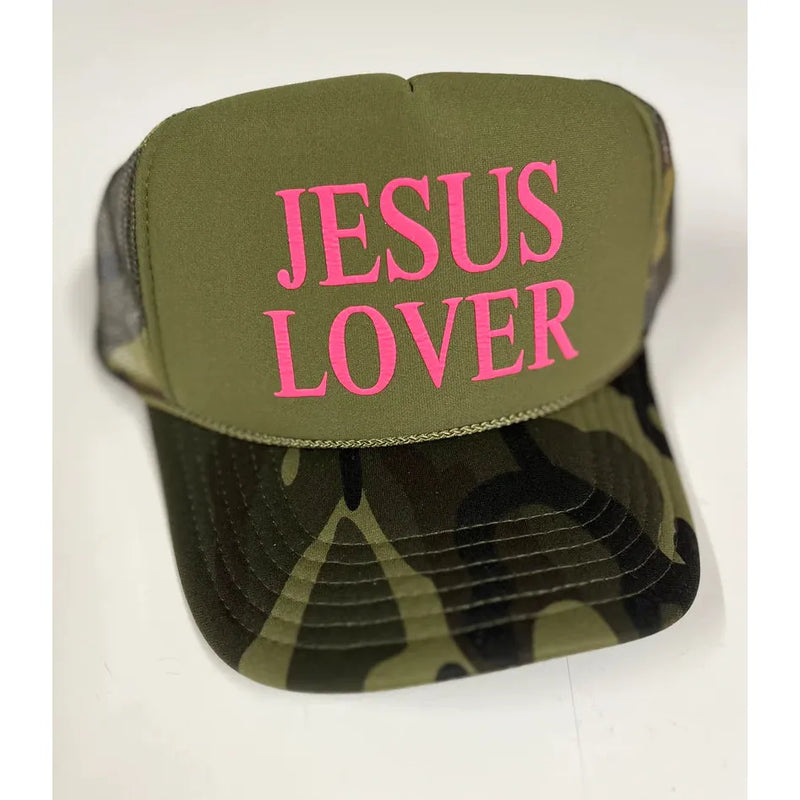 Jesus LOVER + Camo Trucker Hat