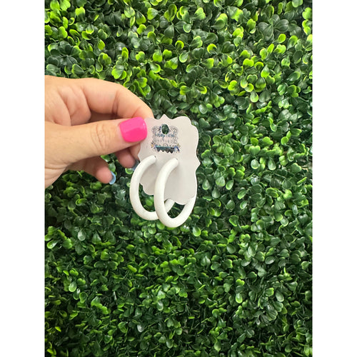 White Hooped + Earrings