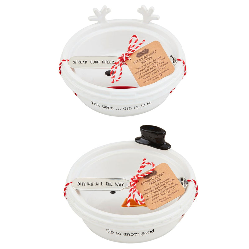 Christmas Snowman & Reindeer Dish Sets - Mud Pie