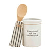 Utensil Holder & Towel Set + Mud Pie