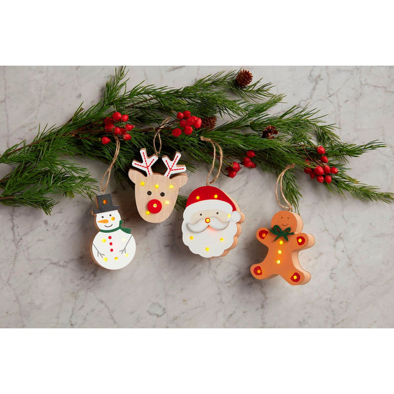 Light Up Christmas Ornaments + Mud Pie