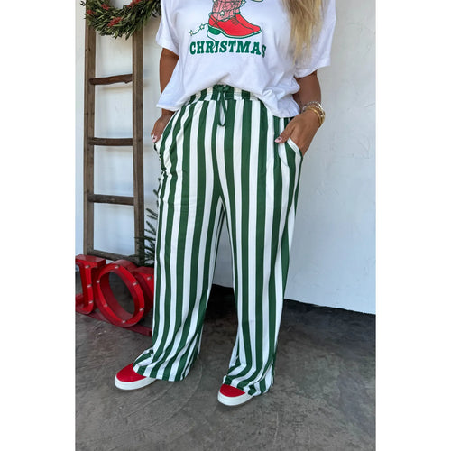 Christmas Vibes + Striped Pants