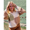 Mocha Color Block + Long Sleeve Top