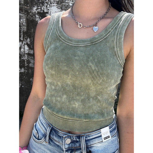 Must Have Stone Washed Padded + Bralette/Tank Top