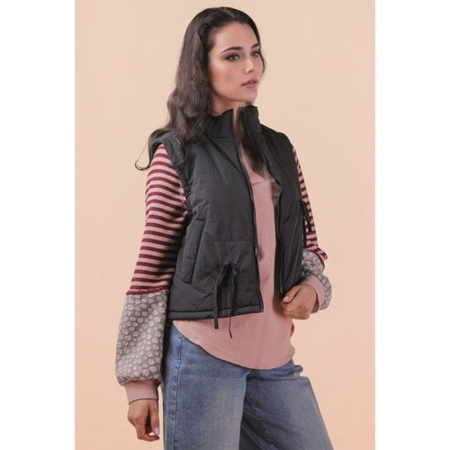 Puffer Vest + Casual Black