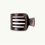 Tortoise Flat Square Clip + Teleties