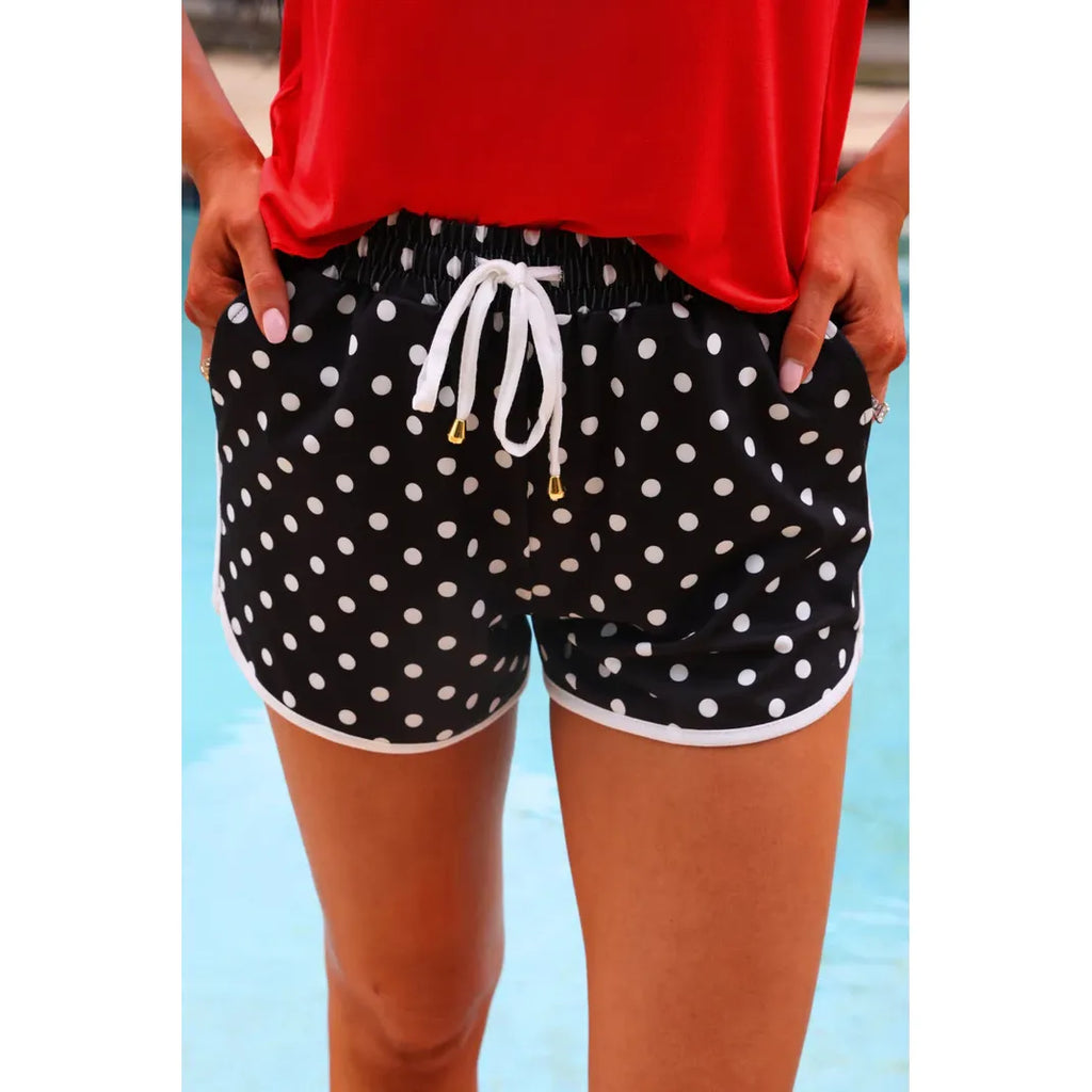 After Dark Black Polka Dot + Everyday Shorts– Vintage Floral