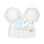 C.C Beanie BABY Double Pom Sequin Beanie