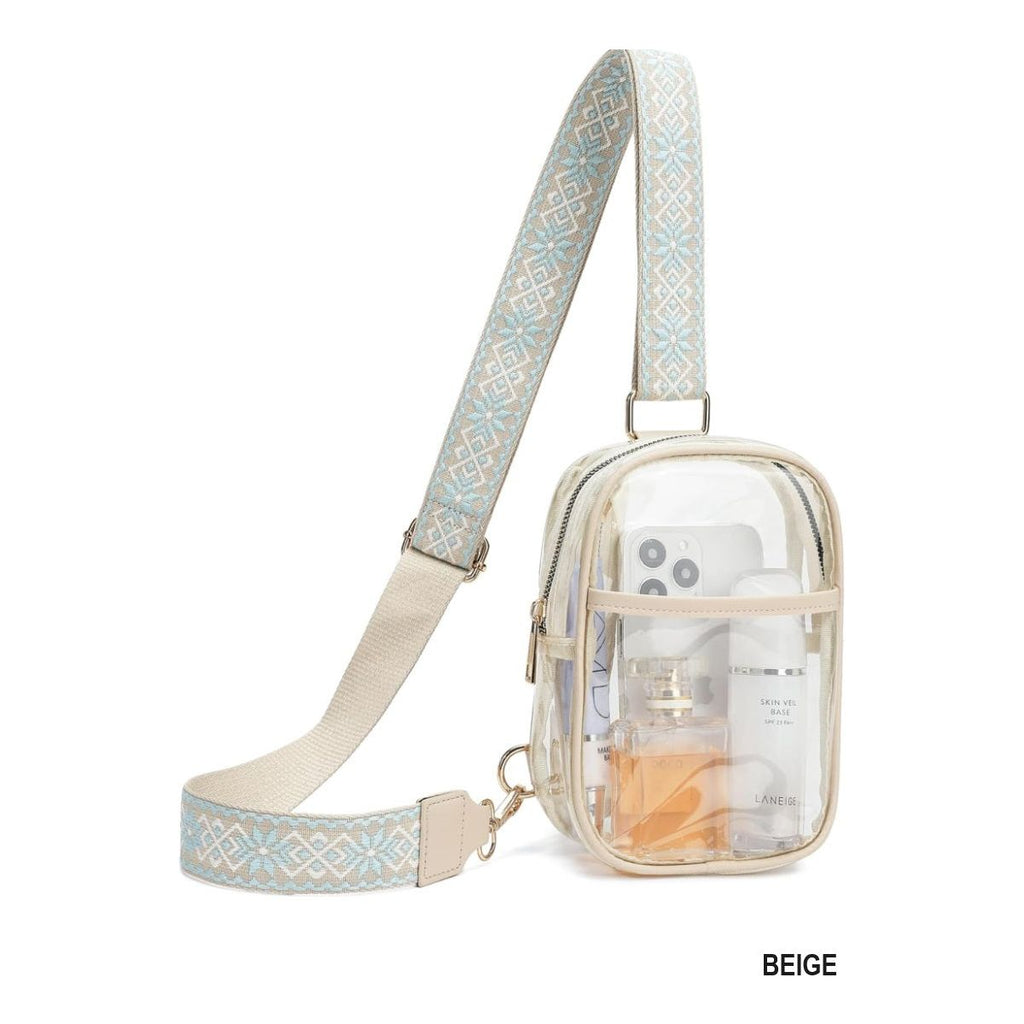 Clear Sling Bag with Strap