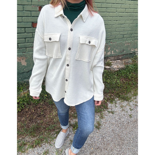 Creamy Flannel + Top