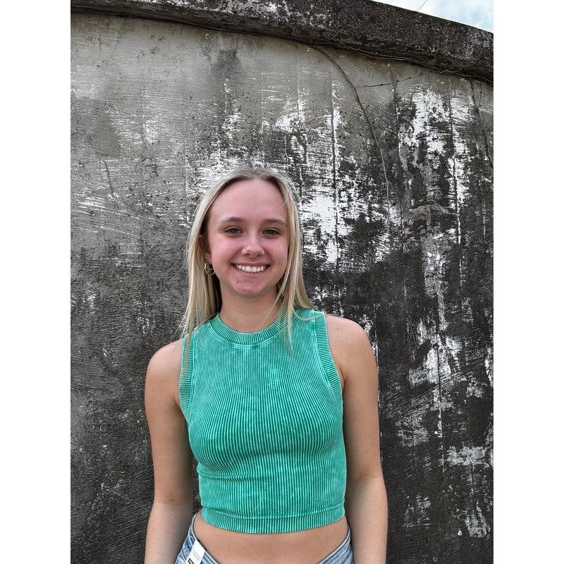 Ribbed Cropped + Bralette/Tank Top