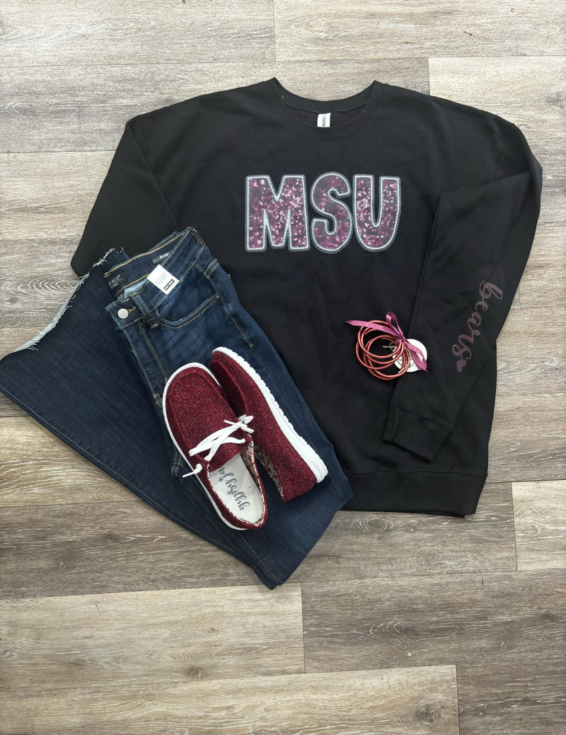 MSU Sweatshirt + Black