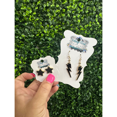 Black Lightning + Earrings