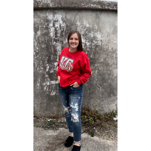 KC Chiefs Sweatshirt + ALL SEQUINS