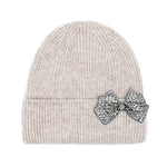 C.C Beanie Rhinestone Bow Cuff Beanie