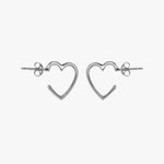 Heart Hoop SILVER + earrings