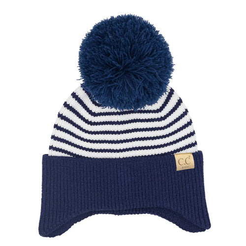 KIDS Striped Earflap / C.C Beanie