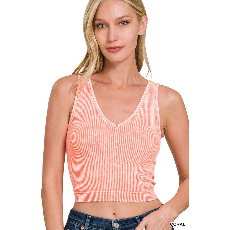 Ribbed Cropped {Padded} + Bralette/Tank Top