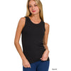 Ribbed Round Neck Tank Top