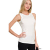 Ribbed Round Neck Tank Top