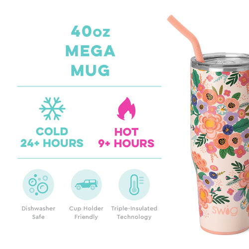Full Bloom + Swig Mega Mug 40oz