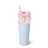 Gingham Leakproof To-Go Tumbler + Swig 30oz - Vintage Floral