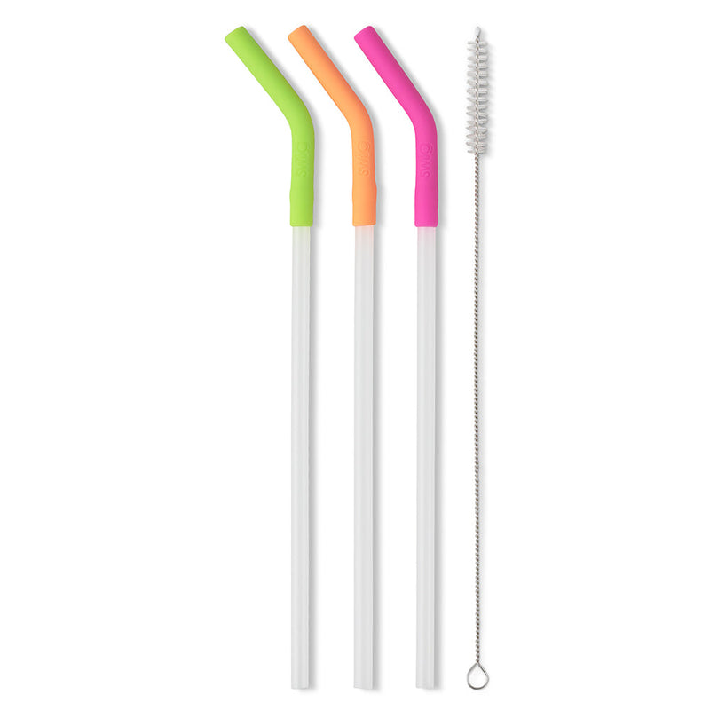 Neon Lime/Orange/Berry Reusable Straw Set (40oz Mega Mug)