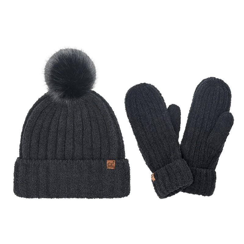 C.C Beanie Hat & Mitten Set (BEST SELLER)