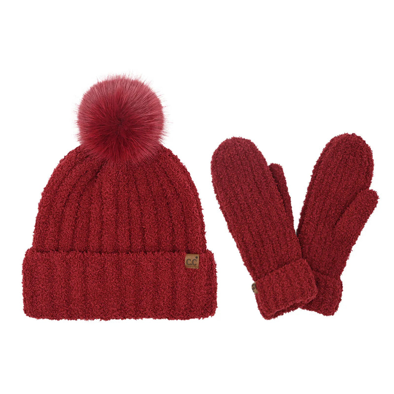 C.C Beanie Hat & Mitten Set (BEST SELLER)