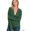 Dark Green Sweater Button Up