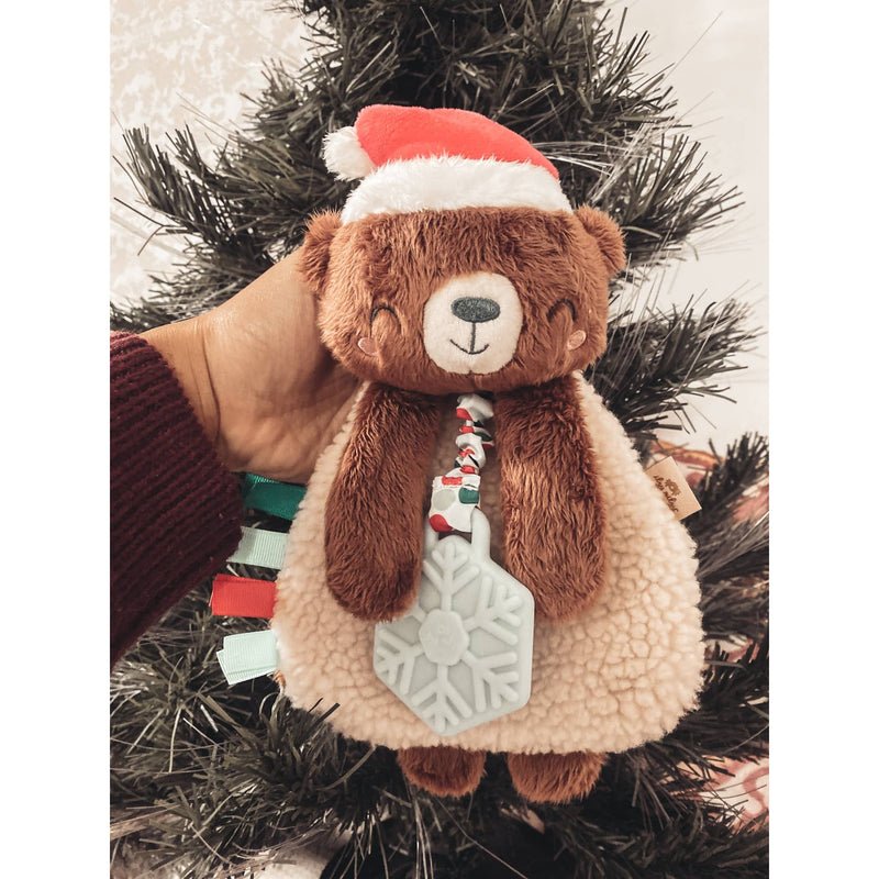 Holiday Itzy Lovey™ Plush + Teether Toy: Bear