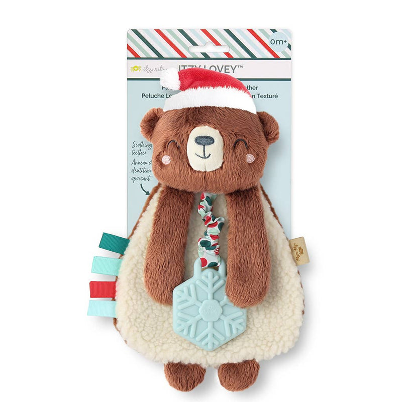 Holiday Itzy Lovey™ Plush + Teether Toy: Bear