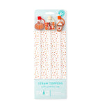 Pumpkin Spice Straw Topper Set