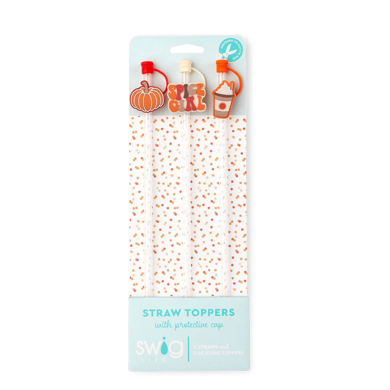 Pumpkin Spice Straw Topper Set