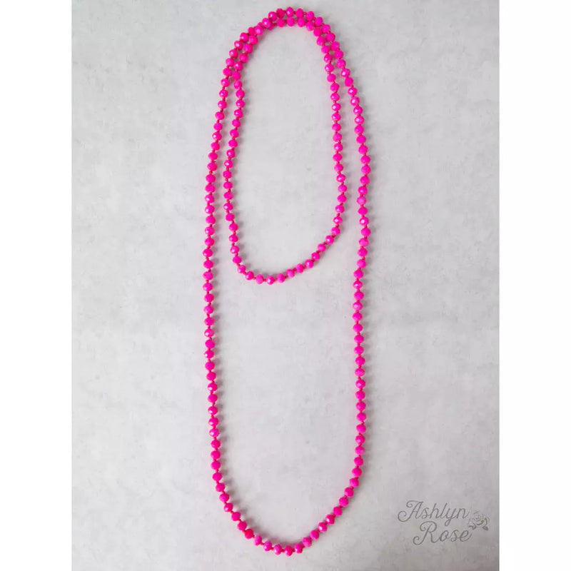 Essential {BRIGHT PINK} Double Wrap Necklace