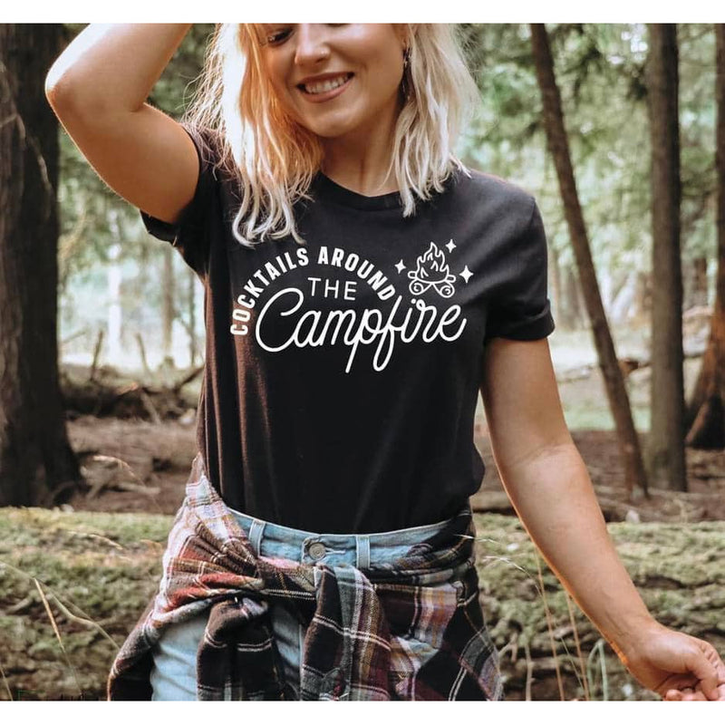 Cocktails + Campfire Tee