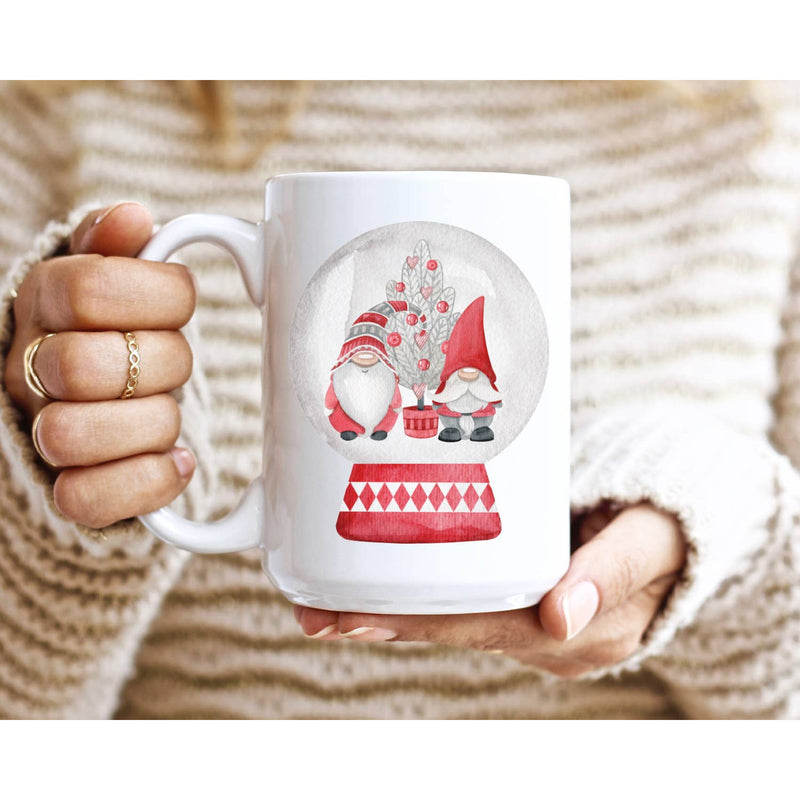 Christmas Snow Globe Gnome Coffee + Mug