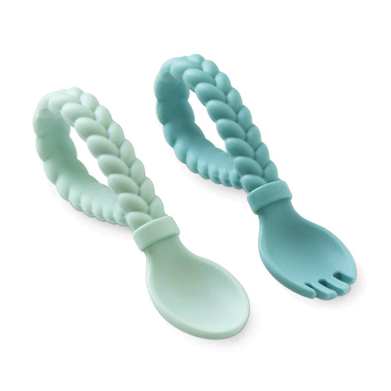 Sweetie Spoons™ Spoon + Fork Set : Mint