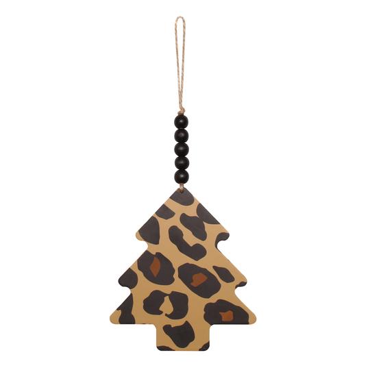 Tree Cheetah Beaded::: Ornie