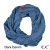 dark denim c.c knit infinity scarf
