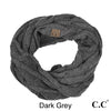 dark grey c.c knit infinity scarf