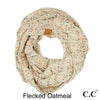 flecked oatmeal c.c knit infinity scarf