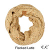 flecked latte c.c knit infinity scarf