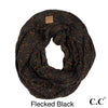 flecked black c.c knit infinity scarf