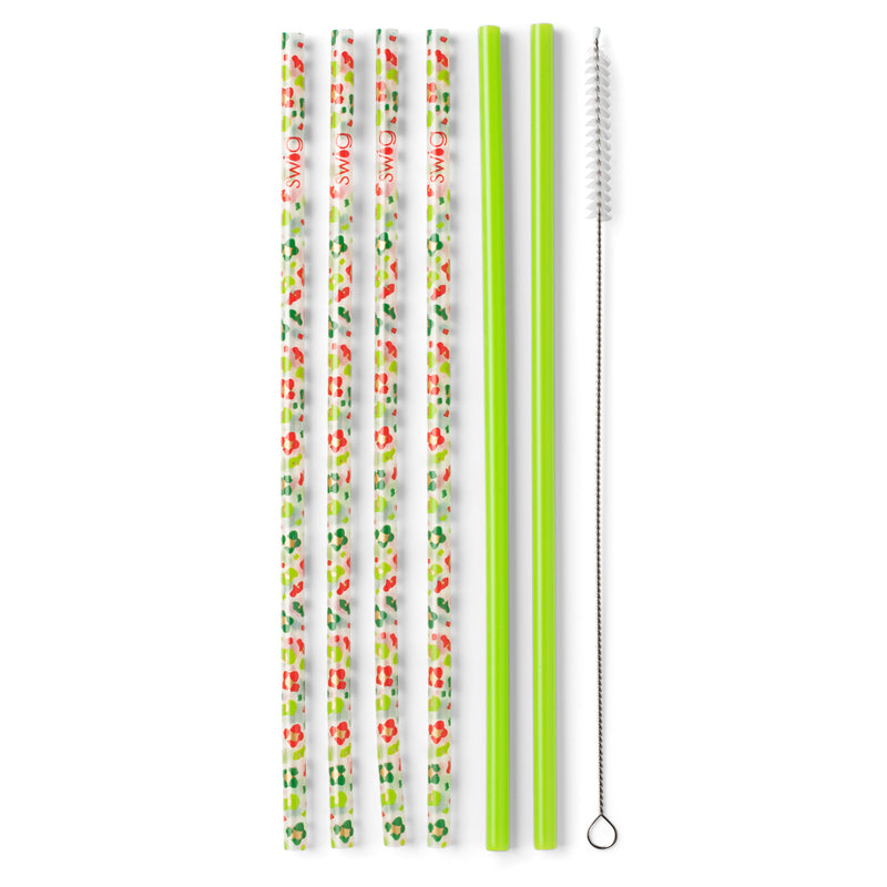 Jingle Jungle & Lime + Reusable Straw Set (Tall)